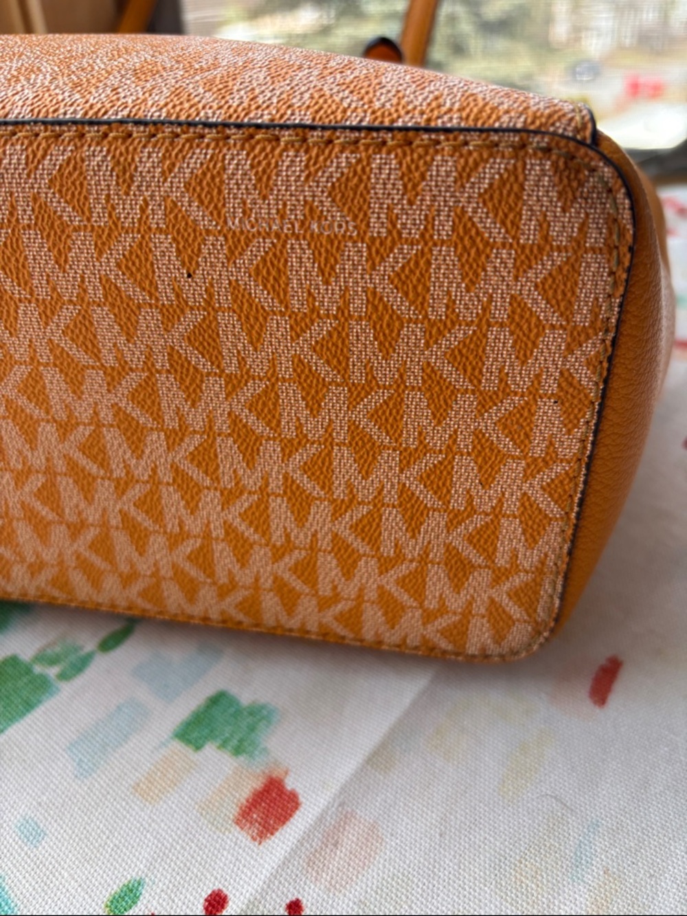 Michael Kors Mustard Yellow Signature Tote - Picture 8 of 13